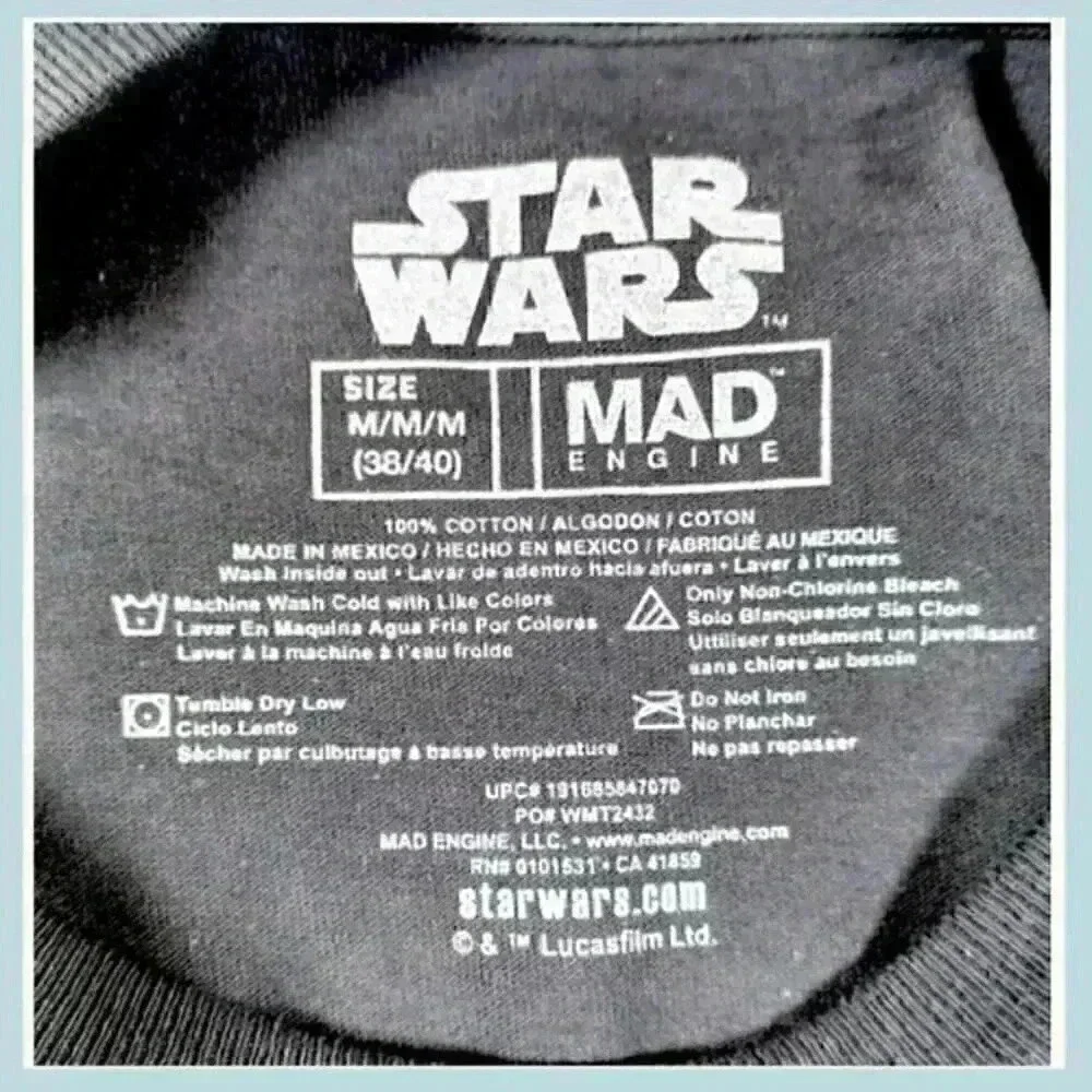 🌟 Star Wars Baby Yoda Graphic Tee – Size Medium | Oversized Yoda Shirt - Picture 6 of 6